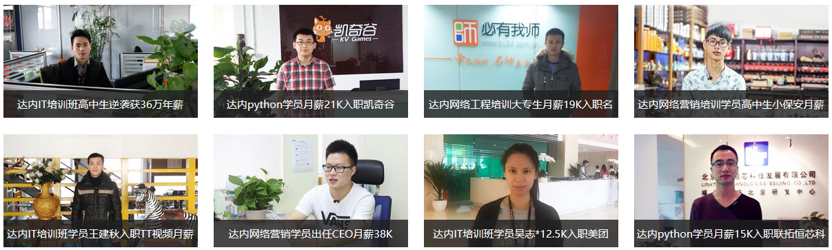 達內(nèi)it培訓班部分就業(yè)學員