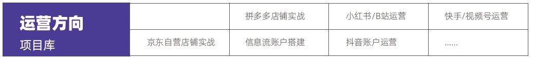 計算機培訓機構哪個最好？運營方向項目庫